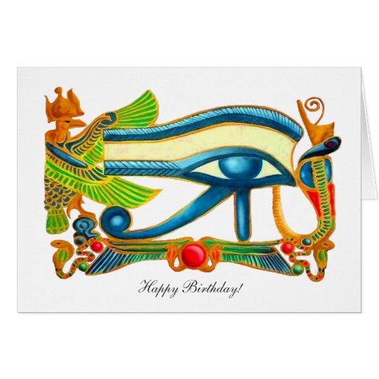 All Seeing Eye Of Horus Happy Birthday Greeting Card Zazzle