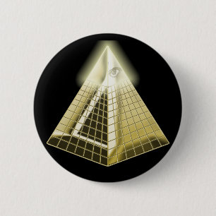 All Seeing Eye Pyramid Button