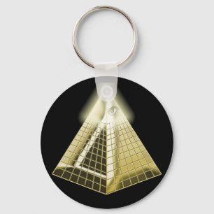 All Seeing Eye Pyramid Keychain
