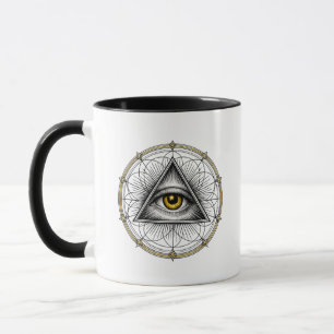 All Seeing Eye Sacred Geometry Mug