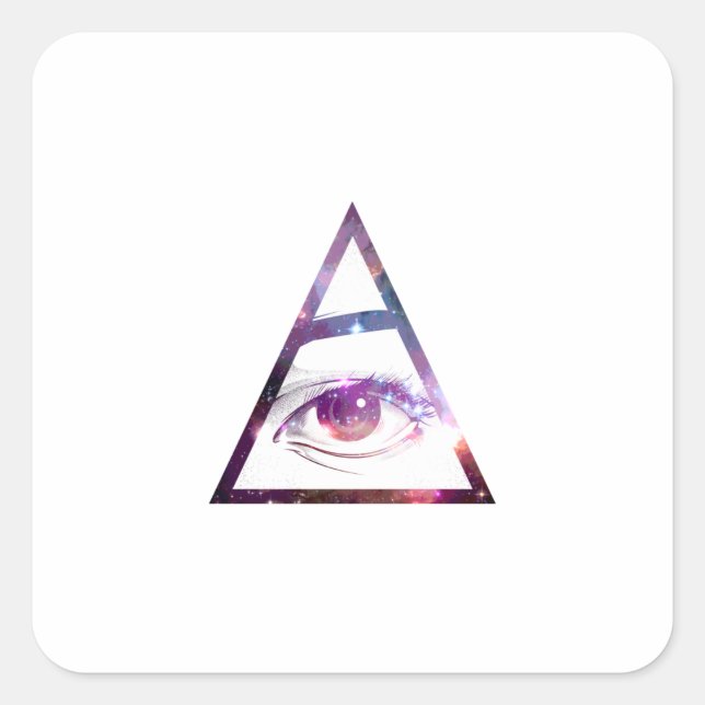 All Seeing Eye Square Sticker (Front)