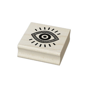All seeing eye, third eye, evil eye protection rubber stamp