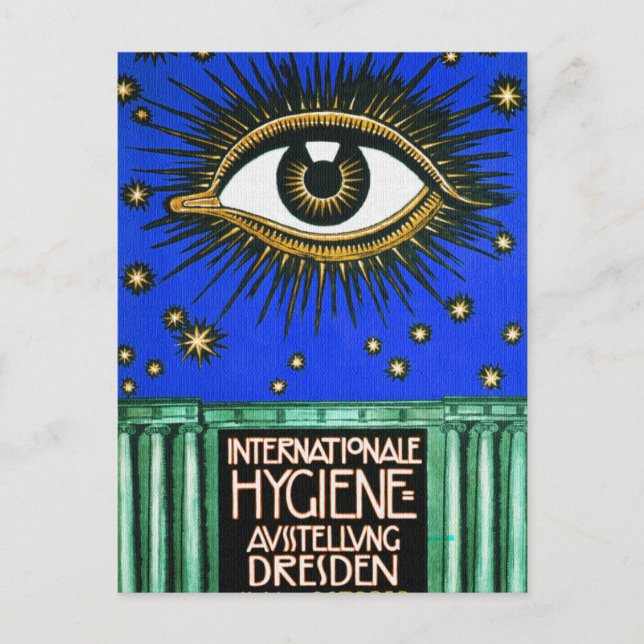 All-Seeing Eye Vintage Art Postcard (Front)