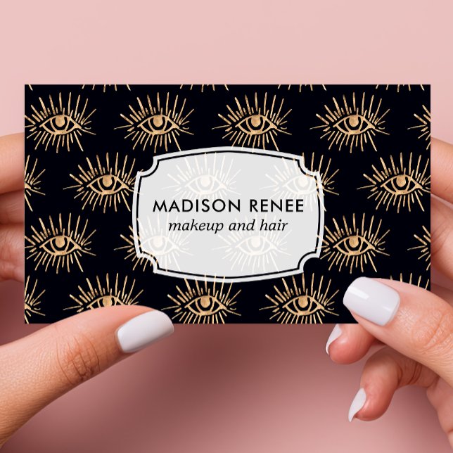 All Seeing Eyelashes Trendy Makeup Artist Business Card (Creator Uploaded)