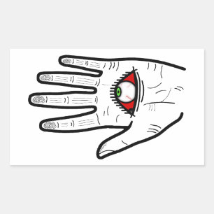 All-Seeing Hand Eye Rectangular Sticker