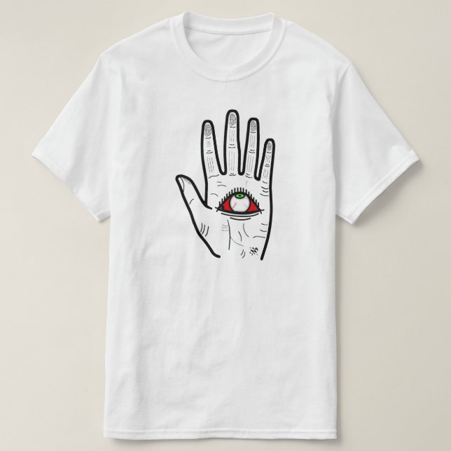 All-Seeing Hand Eye T-Shirt (Design Front)