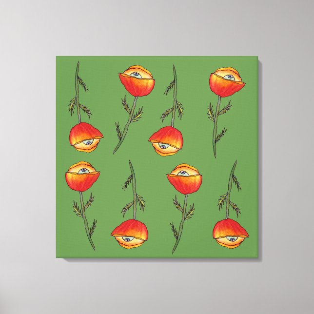 All Seing Poppy Flower Art Print (Front)