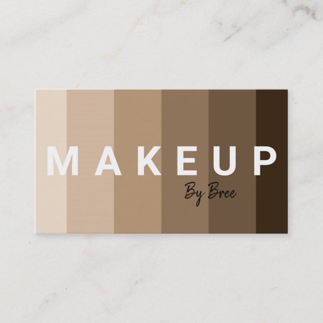All Shades Foundation Skin Make Up Artist Business Card (Front)