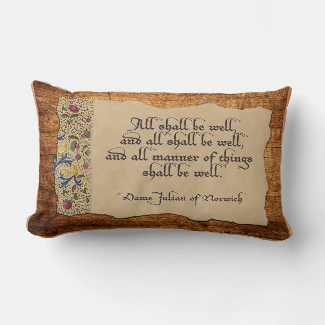 All Shall Be Well Lumbar Cushion (Front)