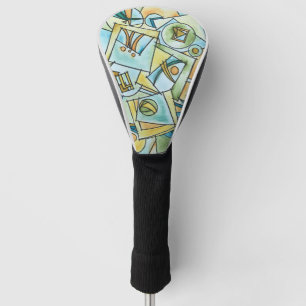 All Shapes And Sizes-Hand Painted Modern Geometric Golf Head Cover