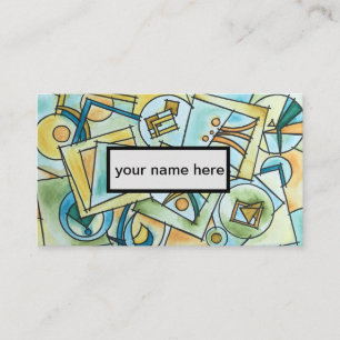 All Shapes And Sizes-Modern Bauhaus Geometric Art Business Card
