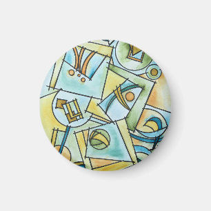 All Shapes And Sizes-Modern Geometric Art Magnet