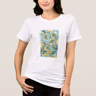 All Shapes And Sizes-Modern Geometric Art Tri-Blend Shirt