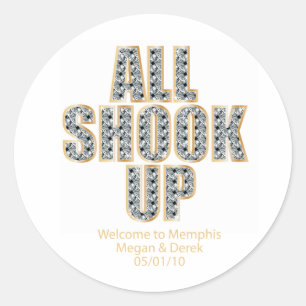 all shook up classic round sticker