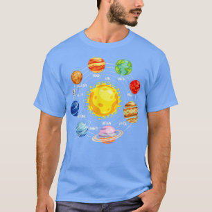 All Solar Systems Planets Astronaut Science Space T-Shirt