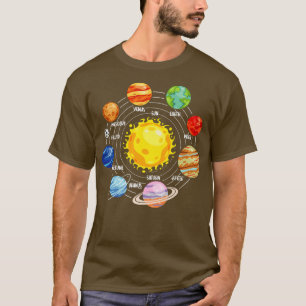 All Solar Systems Planets Astronaut Science Space T-Shirt
