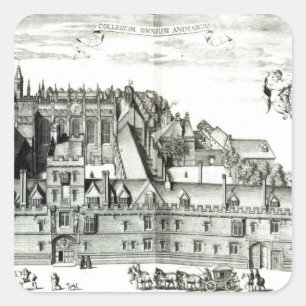 All Souls College, Oxford University, 1675 Square Sticker