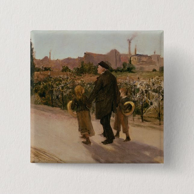 All Souls' Day, c.1882 15 Cm Square Badge (Front)