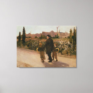 All Souls' Day, c.1882 Canvas Print