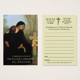 All Souls Day Memorial Masses Deceased Holy Card