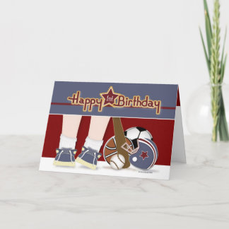 All Sports Birthday Card Age Template