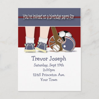 All Sports Birthday Invitation Template