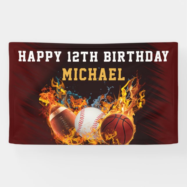 All-Sports Birthday Party Banner | All-Sports coll (Horizontal)