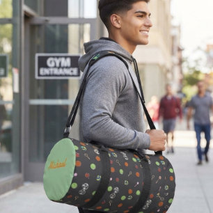 All Sports Equipment Pattern Duffle Bag