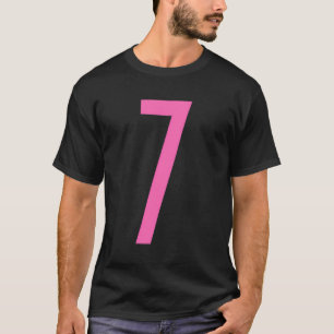 All Sports Fan Favourite Pink Number 7 Jersey T-Shirt