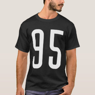 All Sports Fan Favourite White Number 95 Jersey T-Shirt