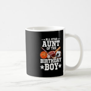 All Star Aunt Of The Birthday Boy Sketll Soccer Sp Coffee Mug