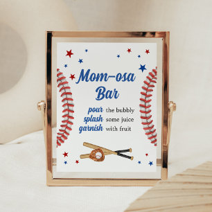 All Star Baseball Baby Shower Mom Osa Bar Poster