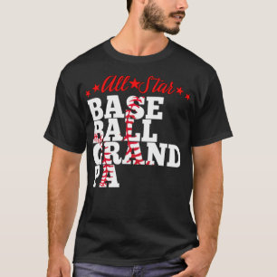 All Star Baseball Grandpa Baseball amrican  T-Shirt