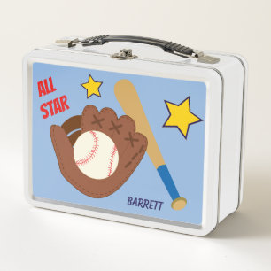 All Star Baseball Kids Personalised Metal Lunch Box