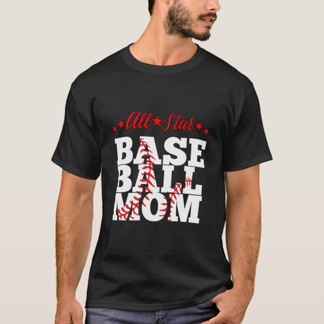 All Star Baseball Mom T-Shirt (Front)