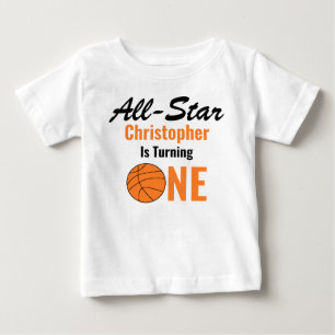 All Star Basketball 1st Birthday Baby T-Shirt
