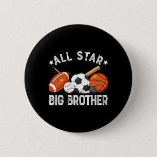 All Star Big Brother Of The Birthday Sketll Soccer 6 Cm Round Badge