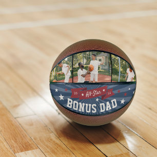 All-Star Bonus Dad Custom Photo Stepdad Basketball