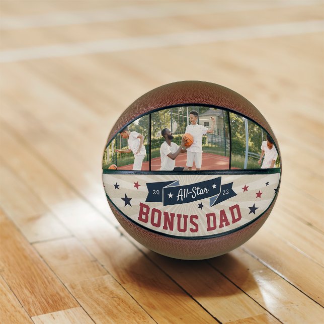 All-Star Bonus Dad Custom Photo Stepdad Basketball (Creator Uploaded)
