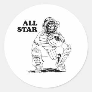 All Star Catcher Classic Round Sticker