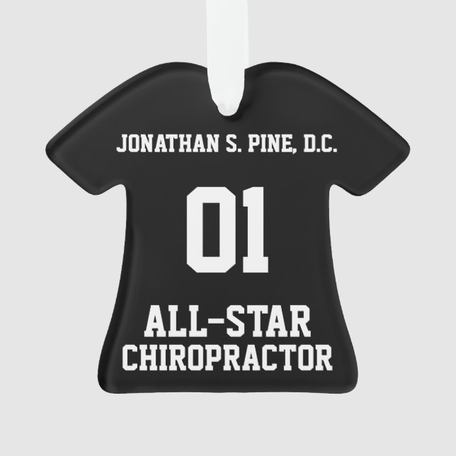 All-Star Chiropractor T-Shirt Ornament (Back)