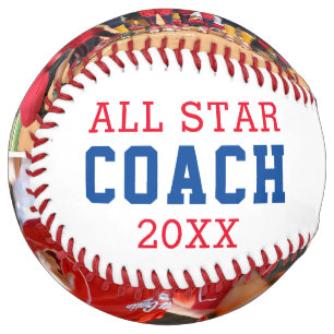 ALL STAR COACH Team Thank You 2 Photo Personalised Softball