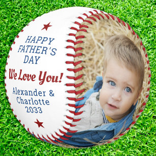 All Star DAD Custom 2 Photo Happy Father's Day   Baseball