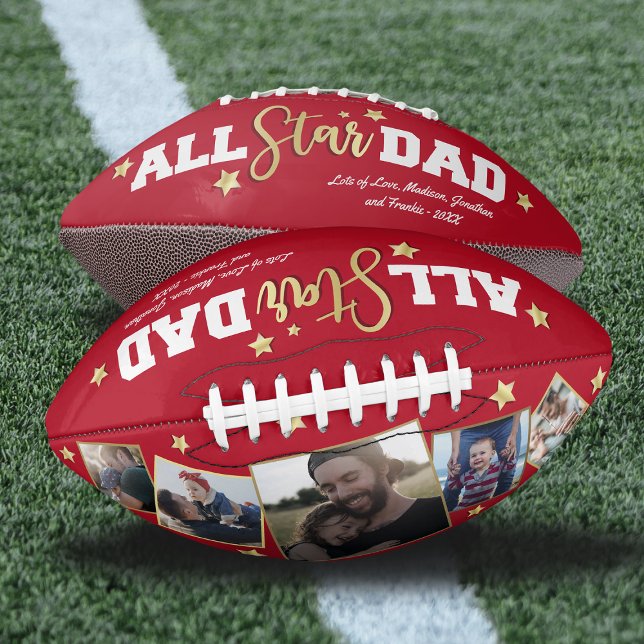 All-Star Dad Father's Day Photo Red American Football (Creator Uploaded)