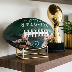 All Star Dad Gift For Dad Custom Photo & Monogram American Football