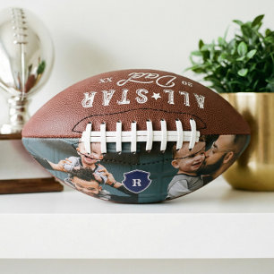 All Star Dad Gift For Dad Custom Photo & Monogram American Football