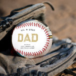 All Star Dad | Happy Father's Day Photo Baseball<br><div class="desc">This trendy, father's day gift features a jersey number design and your choice of personalisation. All colours can be changed. Are you looking for an unique gift for the father in your life? This year give him a Father’s Day baseball gift that will blow his socks off. Personalise it with...</div>