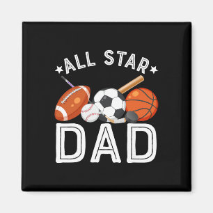 All Star Dad Of The Birthday Boy Sketll Soccer Spo Magnet