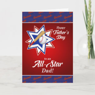 All Star Dad on Father's Day Baseball Sports Card