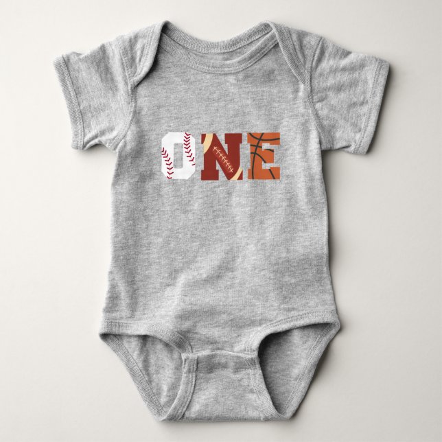 All-Star First Birthday Bodysuit (Front)